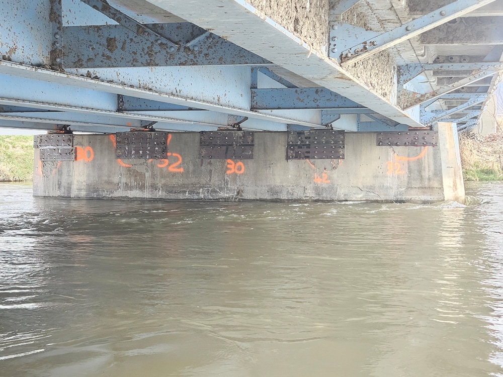 The completed bridge repairs on Saturday after cleanup of the site was complete.