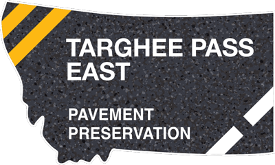 Targhee Pass East Pavement Preservation project logo. 